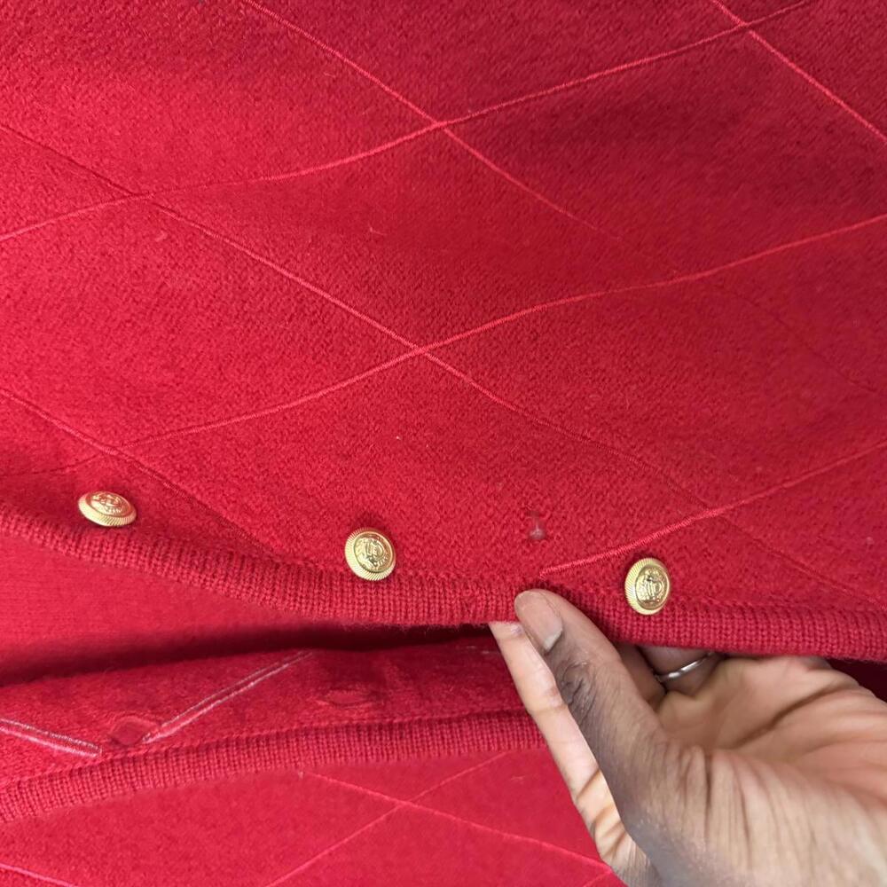 Pendleton Red Diamond Pattern Wool Vest - image 5